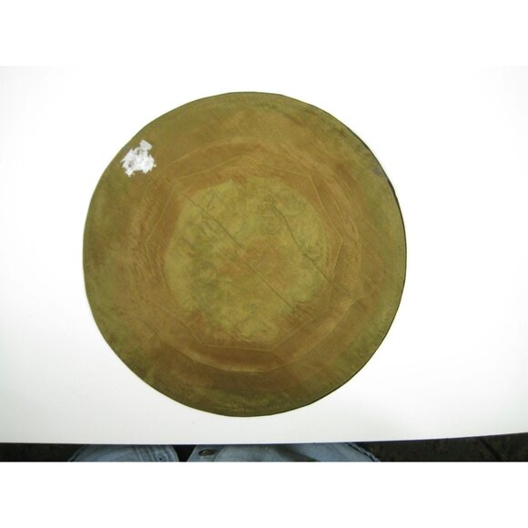 Vintage Asian Chinese Embroidered Silk Art Floral Panel Handmade Textile Round - Picture 4 of 6